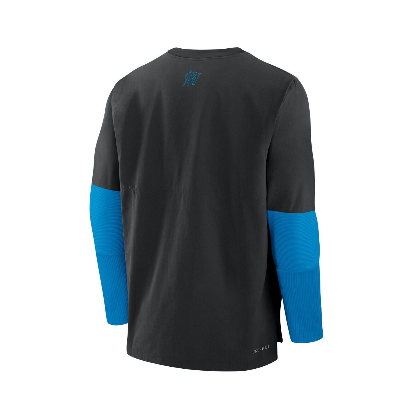 Мужской топ Nike Black/Blue Miami Marlins Authentic Collection Player Lightweight Performance Long Sleeve — фото 2