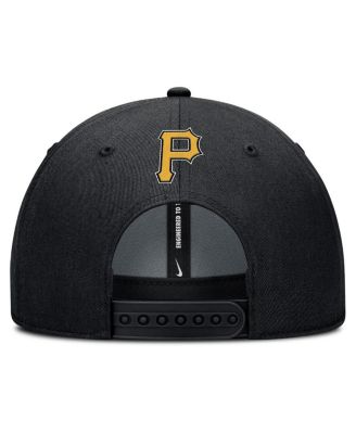 Men's Black Pittsburgh Pirates Rise Gaberdine Adjustable Hat