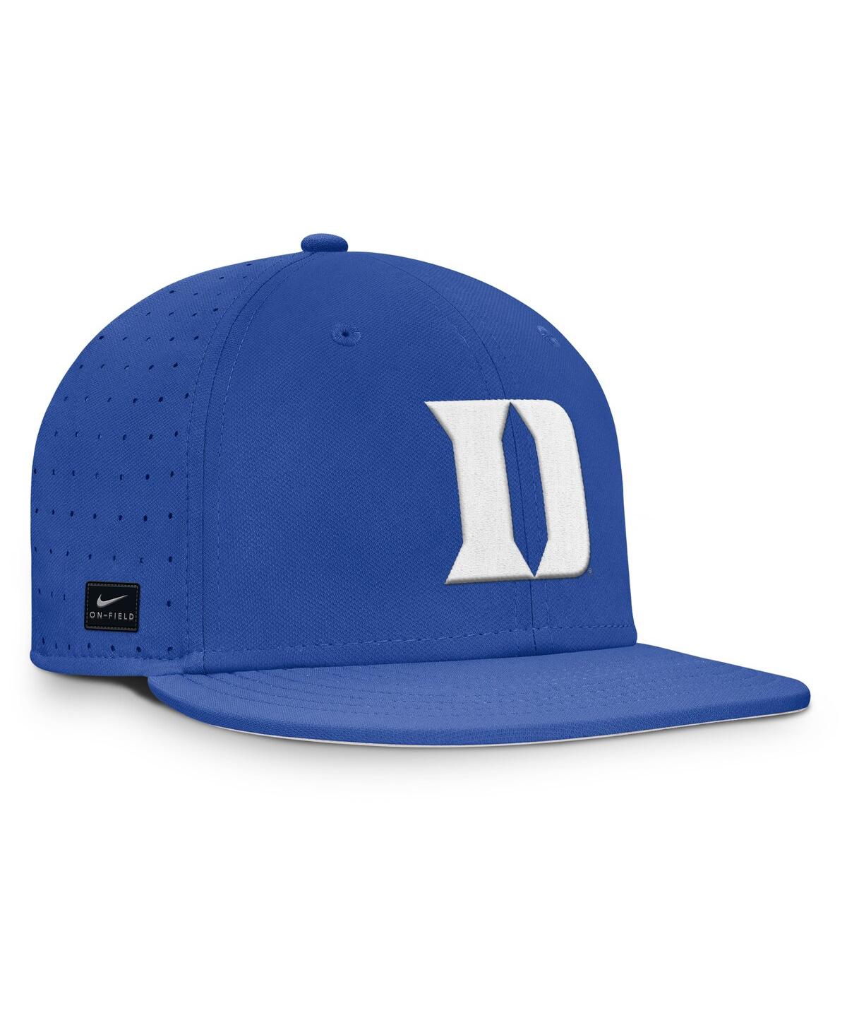 Nike Men's Royal Duke Blue Devils On-field Dugout True Performance Fitted Hat In Royal