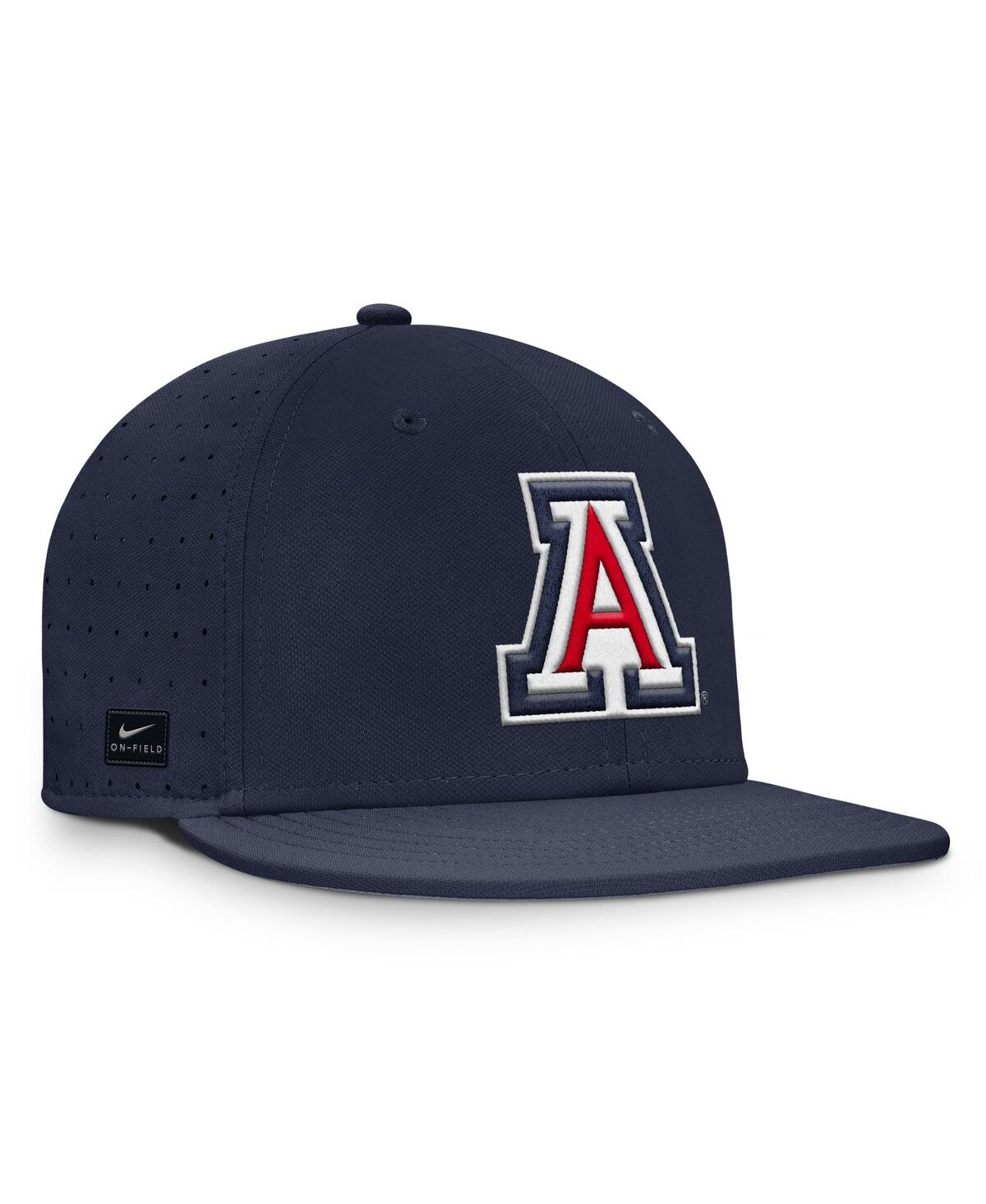 Nike Men's Navy Arizona Wildcats On-field Dugout True Performance Fitted Hat In Navy