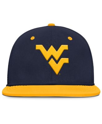 Men's Navy West Virginia Mountaineers On-Field Dugout True Performance Fitted Hat