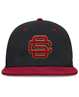 Men's Black USC Trojans On-Field Dugout True Performance Fitted Hat