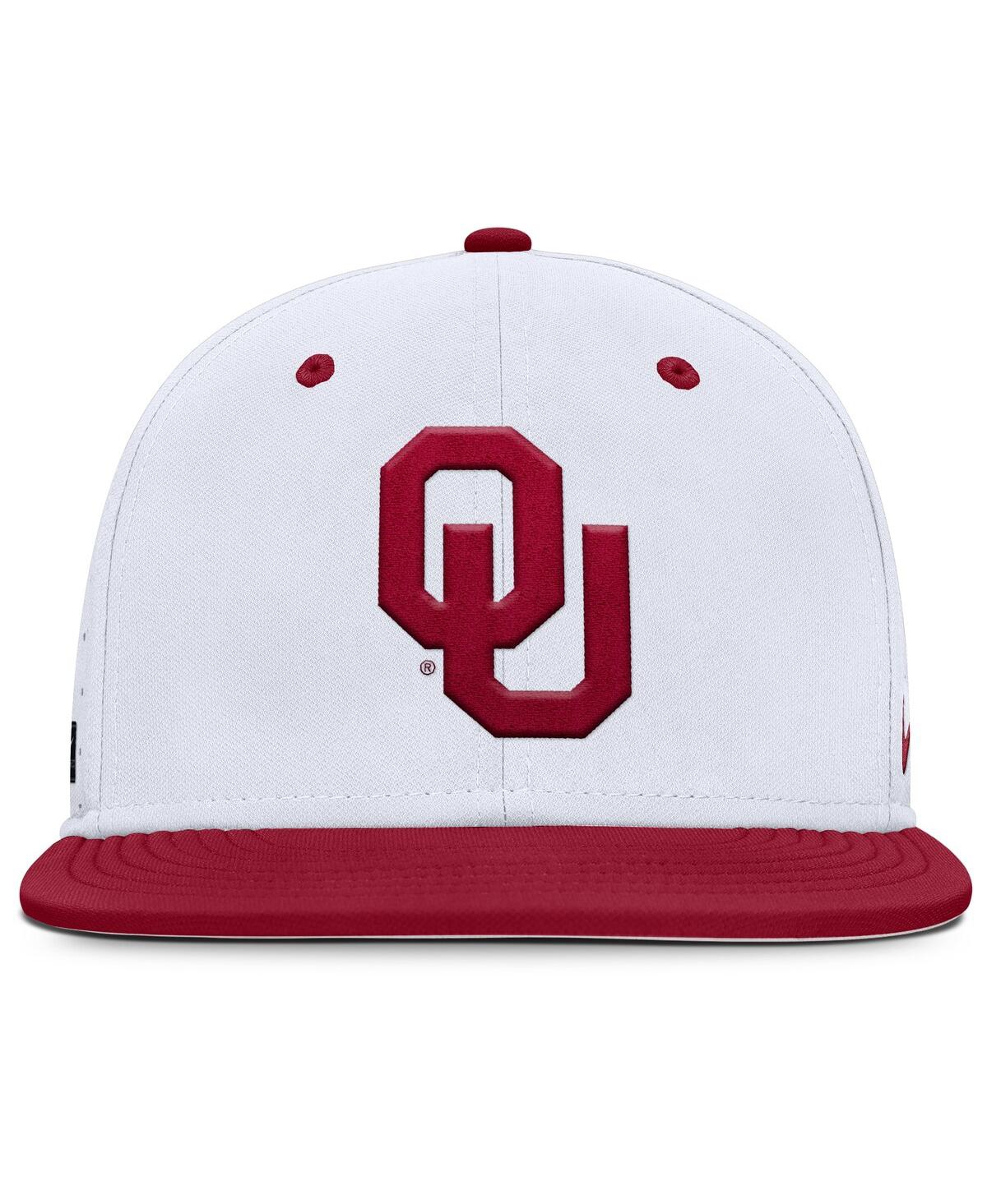 Nike Men's White Oklahoma Sooners On-field Dugout True Performance Fitted Hat In White