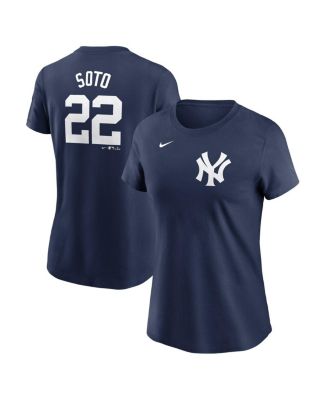 Nike - Women's Juan Soto Navy New York Yankees 2024 Fuse Name Number T-Shirt