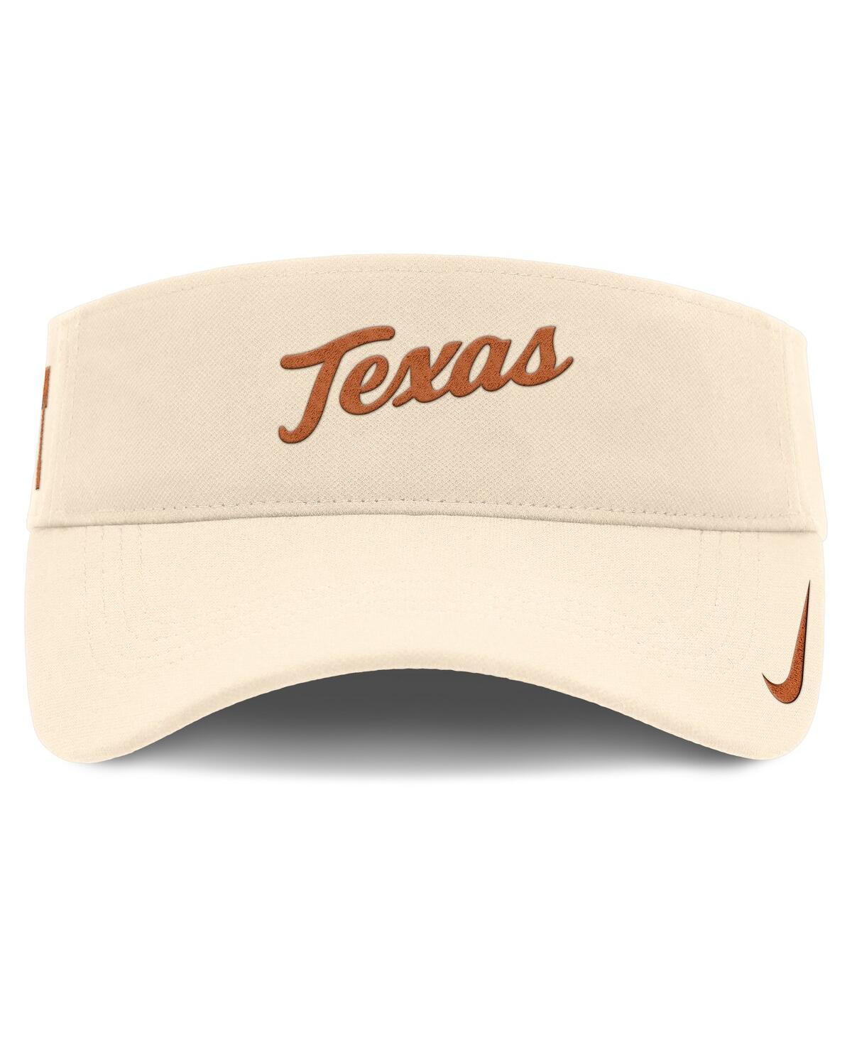 NIKE MEN'S NATURAL TEXAS LONGHORNS PRIMETIME ACE ADJUSTABLE VISOR HAT 