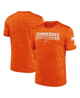 Nike - Men's Tennessee Orange Tennessee Volunteers Velocity Baseball Wordmark Stack Performance T-Shirt