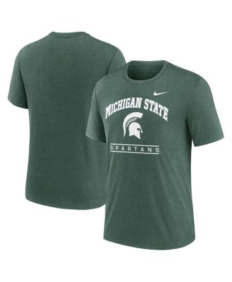 Nike - Men's Green Michigan State Spartans Arch Over Logo Tri-Blend T-Shirt