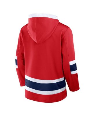 Men's Red Washington Capitals Inside Line Fleece Pullover Hoodie