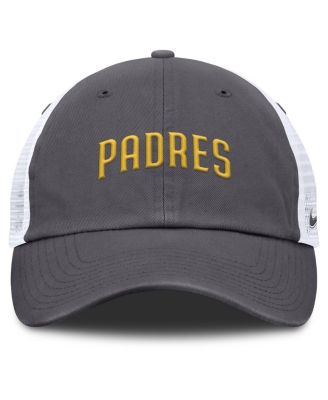 Men's Gray San Diego Padres Wordmark Club Adjustable Trucker Hat