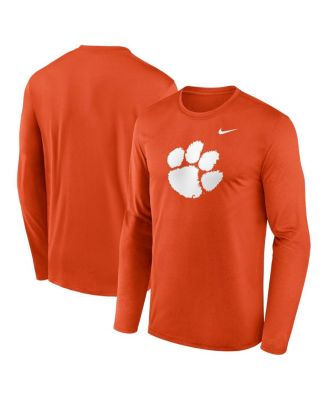Nike - Men's Orange Clemson Tigers Primetime Primary Legend Long Sleeve T-Shirt
