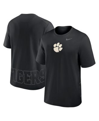 Nike - Men's Black Clemson Tigers Primary Statement Two-Hit Performance T-Shirt