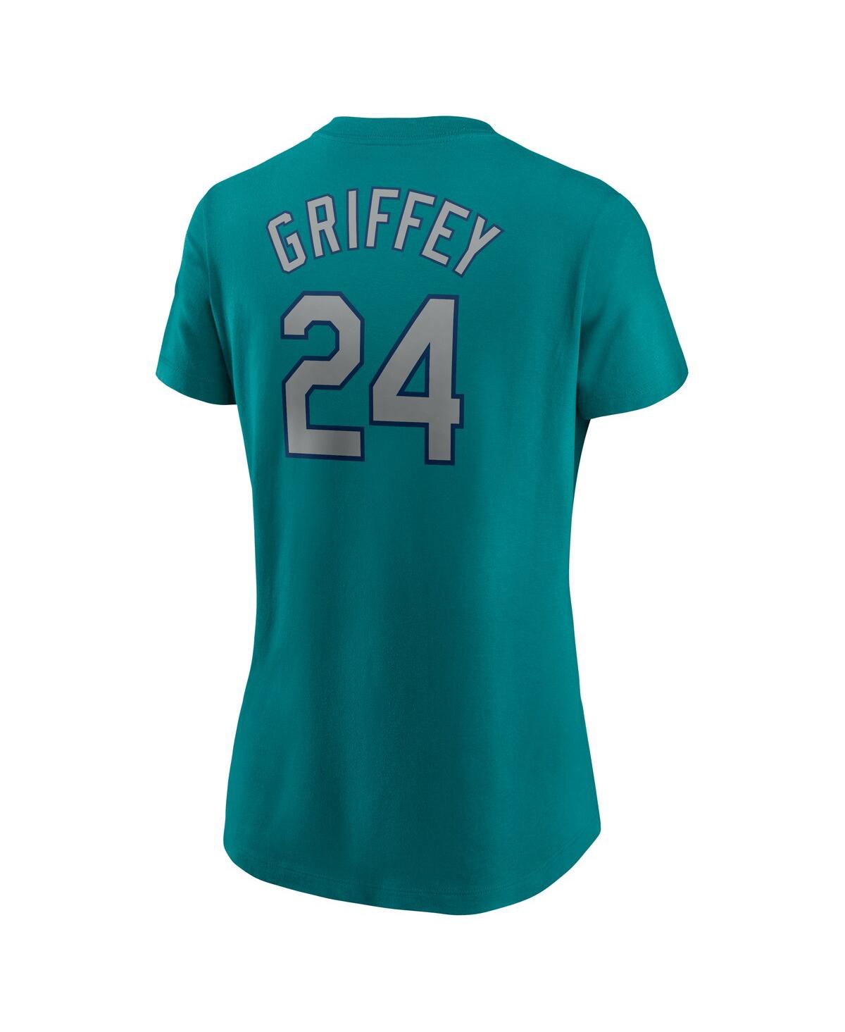 Nike Women's Ken Griffey Jr. Aqua Seattle Mariners Cooperstown Collection Name Number T-shirt In Aqua