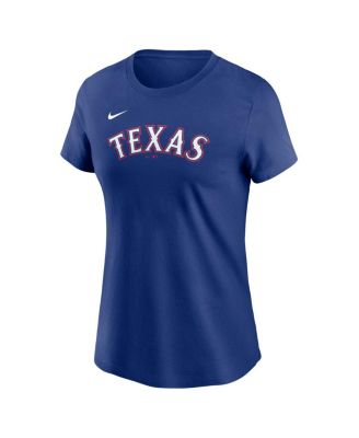 Women's Corey Seager Royal Texas Rangers Fuse Name Number T-Shirt
