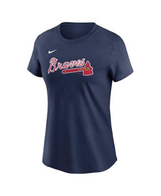 Women's Austin Riley Navy Atlanta Braves Fuse Name Number T-Shirt