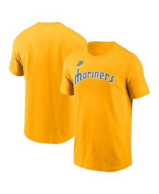 Nike - Men's Gold Seattle Mariners Cooperstown Wordmark T-Shirt