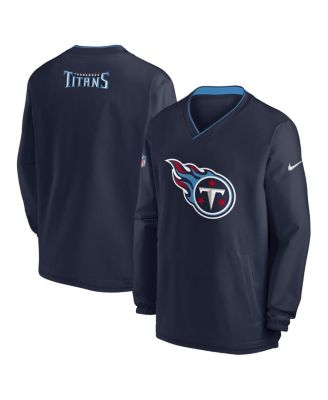 Nike - Men's Navy Tennessee Titans 2023/24 Sideline Repel V-neck Long Sleeve Pullover Windshirt
