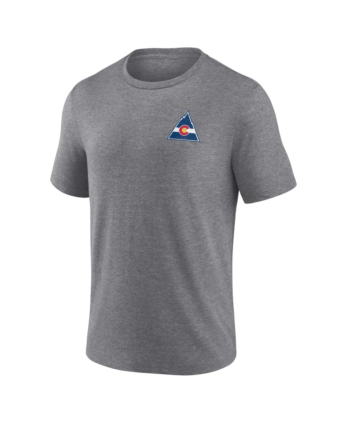 Fanatics Men's Heather Gray Co Rockies Vintage Hockey Winger Tri-blend T-shirt In Heather Gray