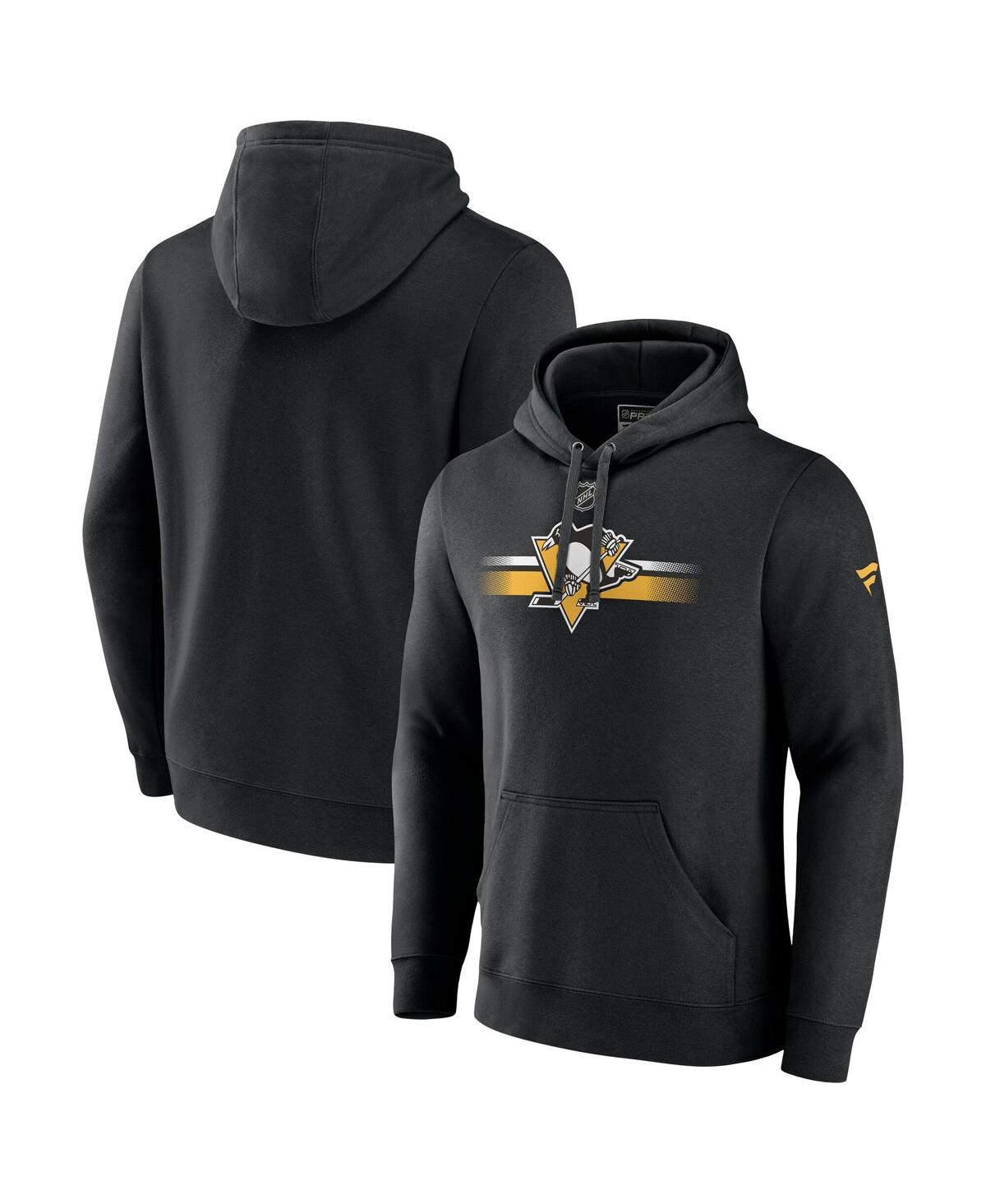 Fanatics Men's Black Pittsburgh Penguins Authentic Pro Secondary Pullover Hoodie In Black