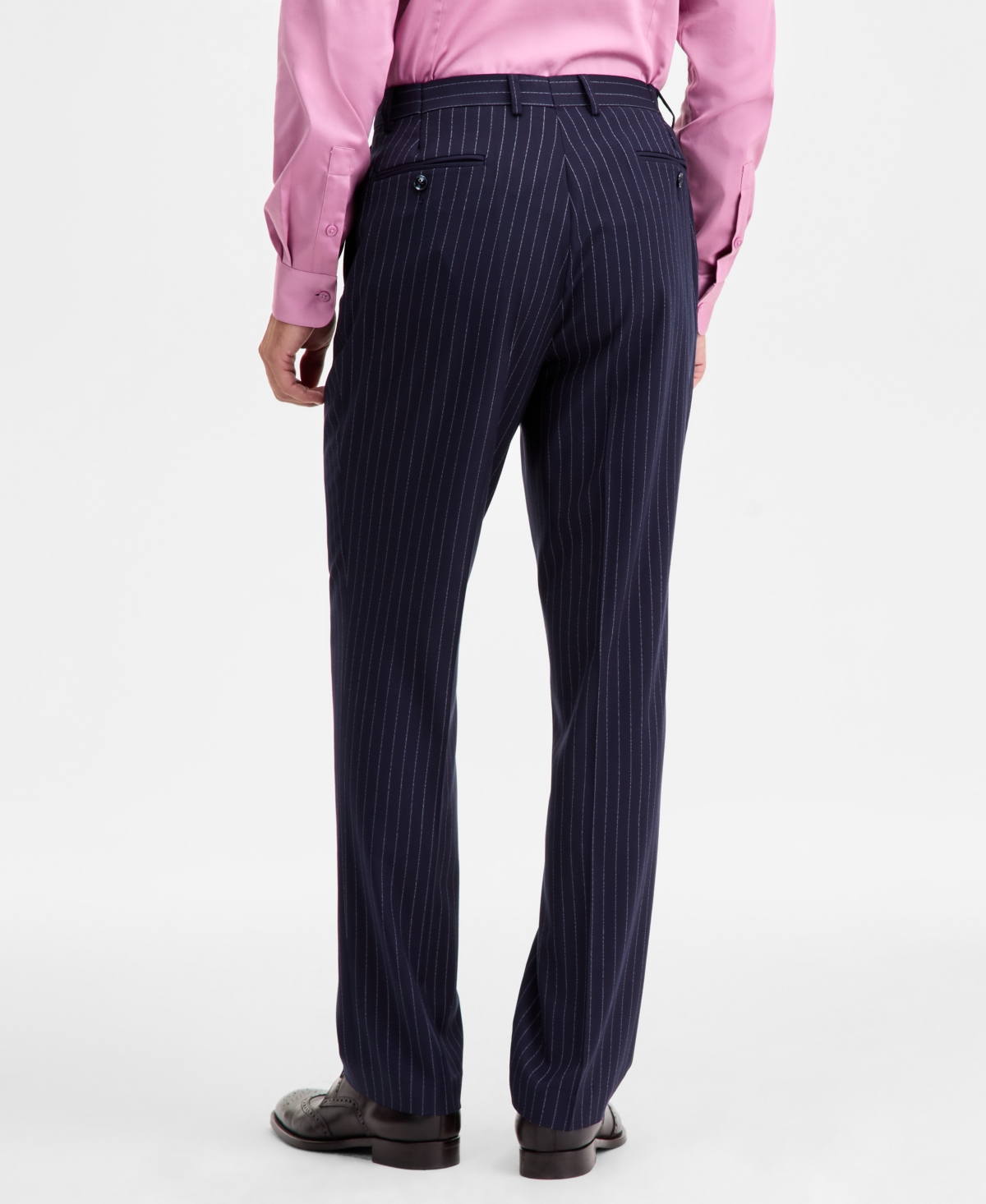 Tayion Collection Men's Classic-fit Pinstripe Suit Separate Pants In Blue