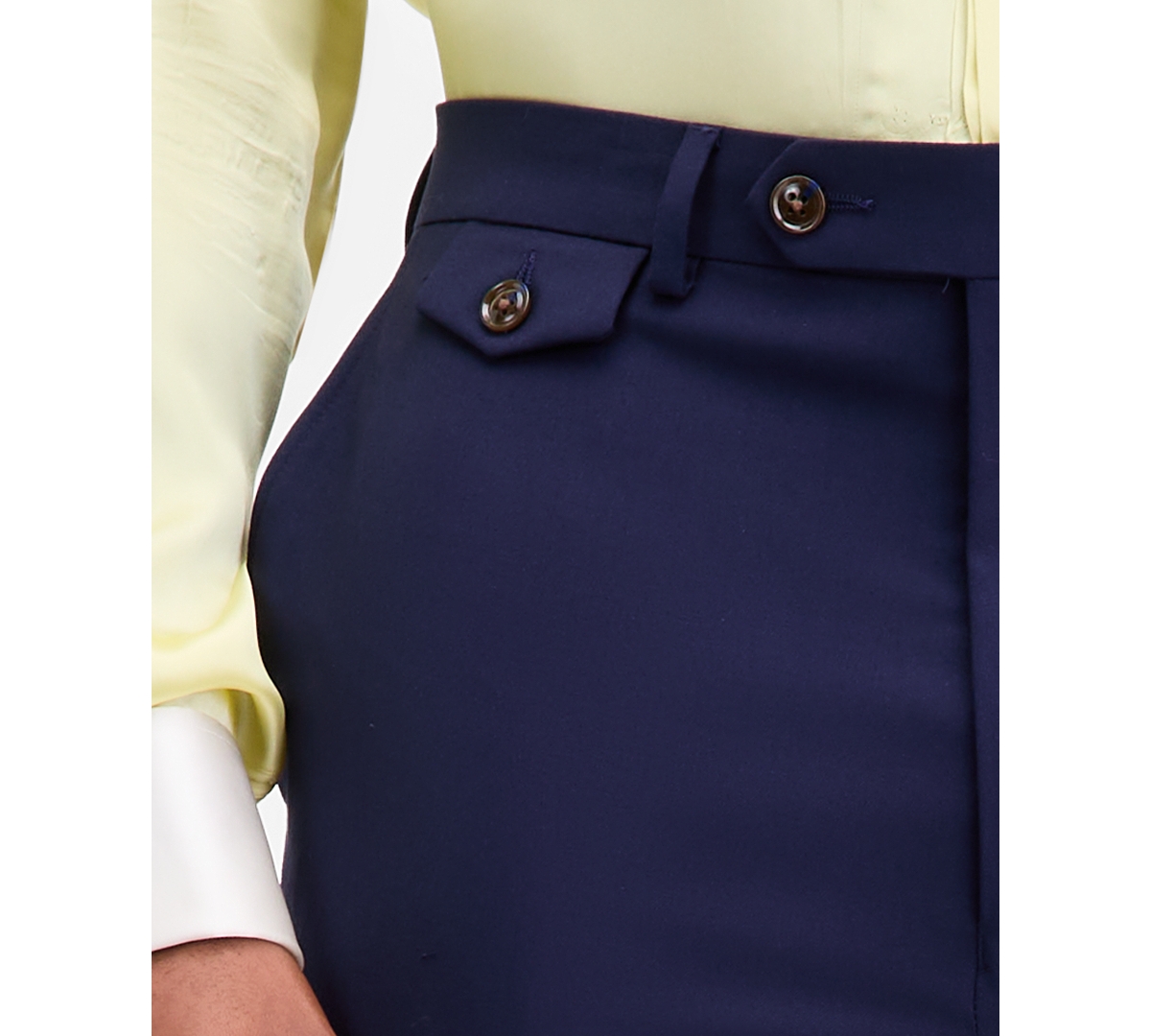 Tayion Collection Men's Classic-fit Solid Suit Separate Pants In Blue