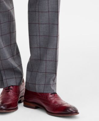 Men's Classic-Fit Windowpane Suit Pants
