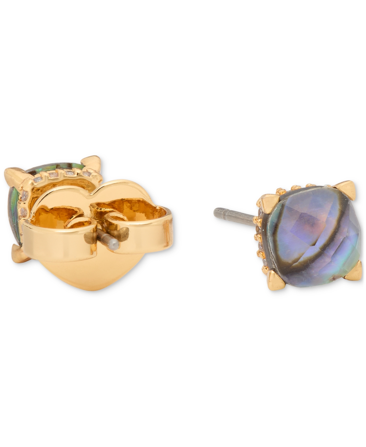 Kate Spade Gold-tone Color Cubic Zirconia Stud Earrings In Abalone,gold