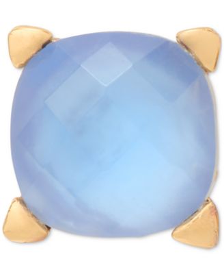 Gold-Tone Color Cubic Zirconia Stud Earrings