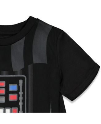 Darth Vader Costume T-Shirt Shorts & Cape 3 Piece