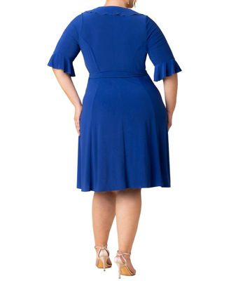 Plus Size Barcelona Midi Wrap Dress