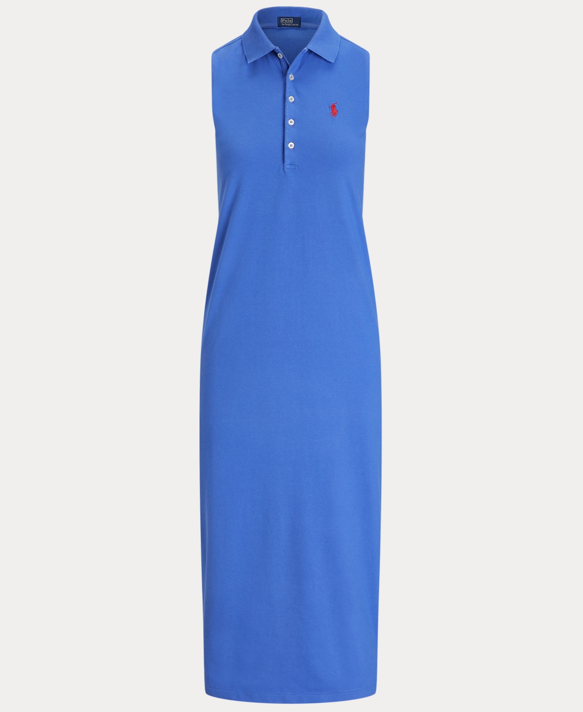 Polo Ralph Lauren Women's Stretch-cotton Sleeveless Polo Dress In Maidstone Blue