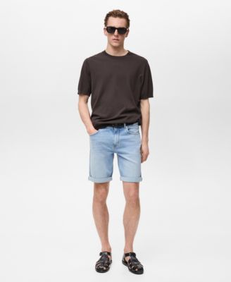Men's Slim-Fit Denim Bermuda Shorts
