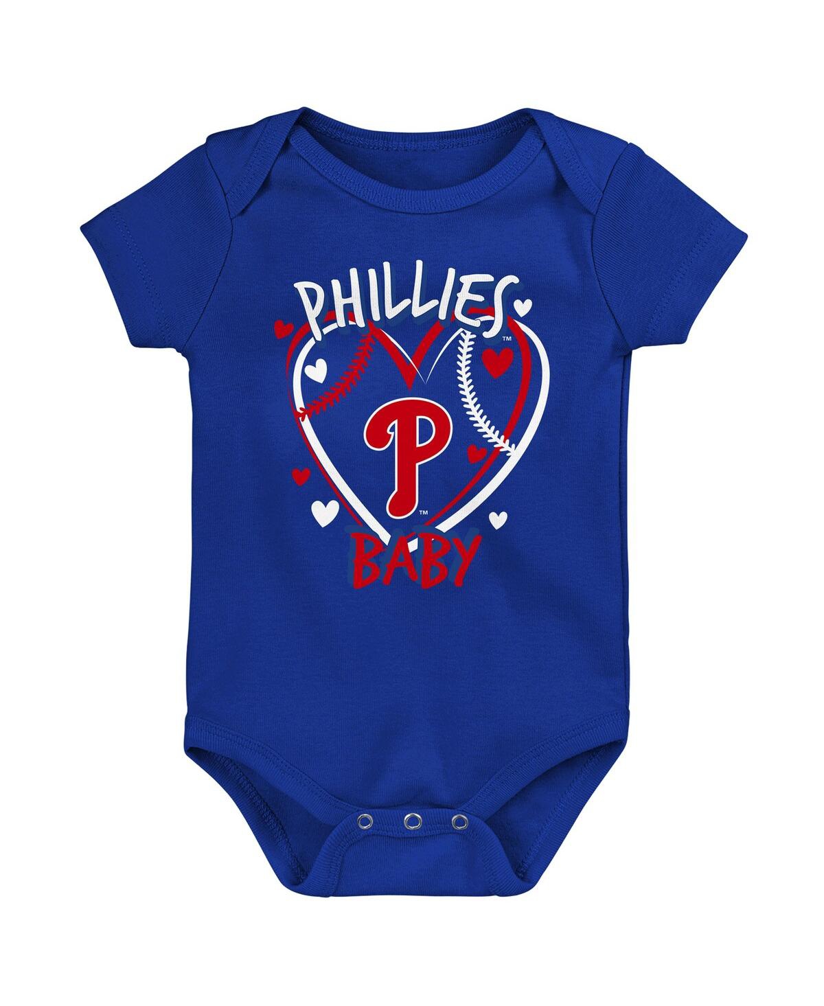 Outerstuff Baby Boys And Girls Philadelphia Phillies Slide Home 3-pack Bodysuit Set In Multi