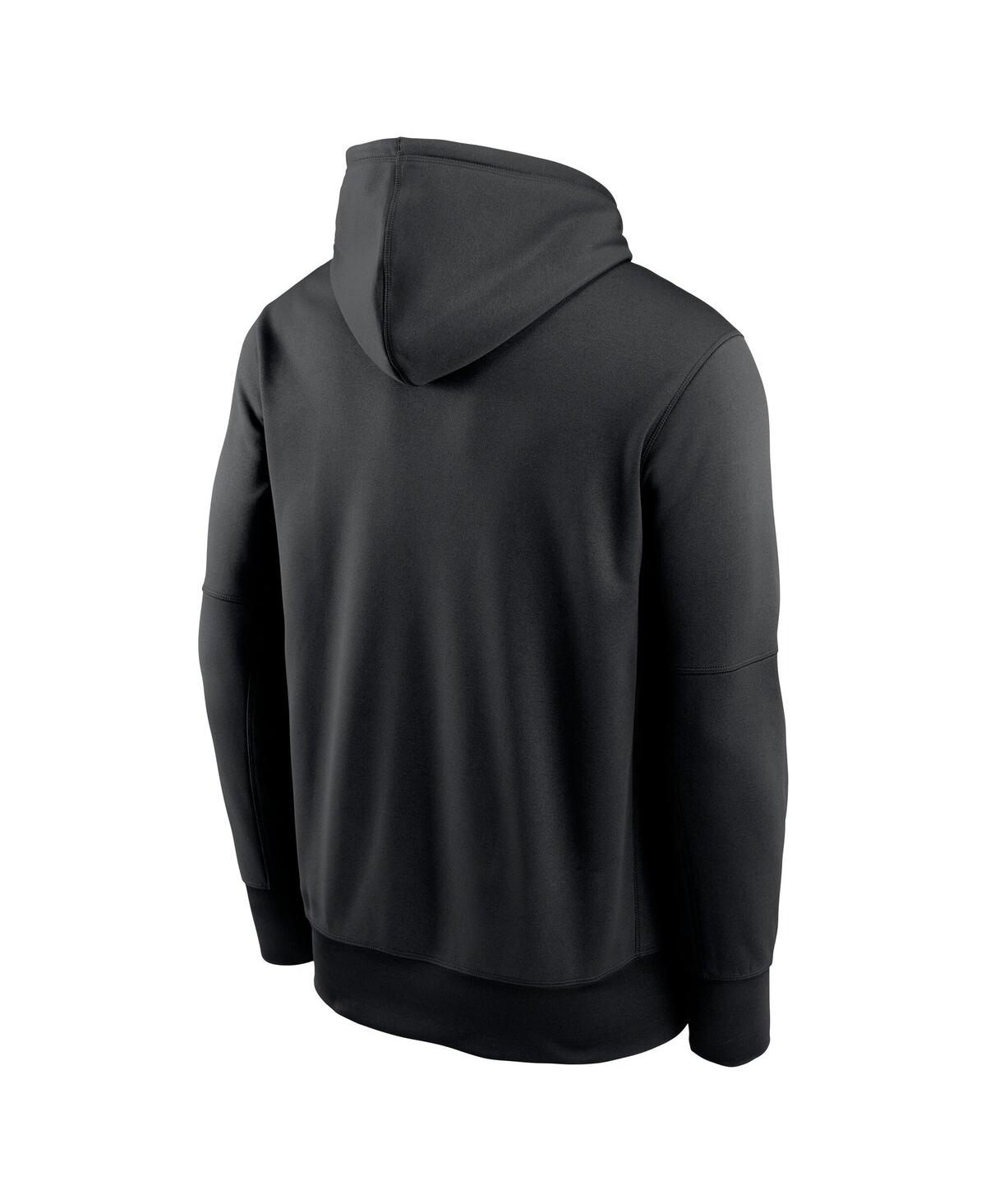 Nike Men's Black Philadelphia Eagles Performance Fleece Pullover Hoodie In Black
