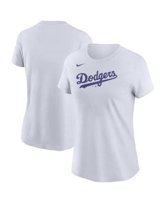 Women's White Los Angeles Dodgers Wordmark T-Shirt