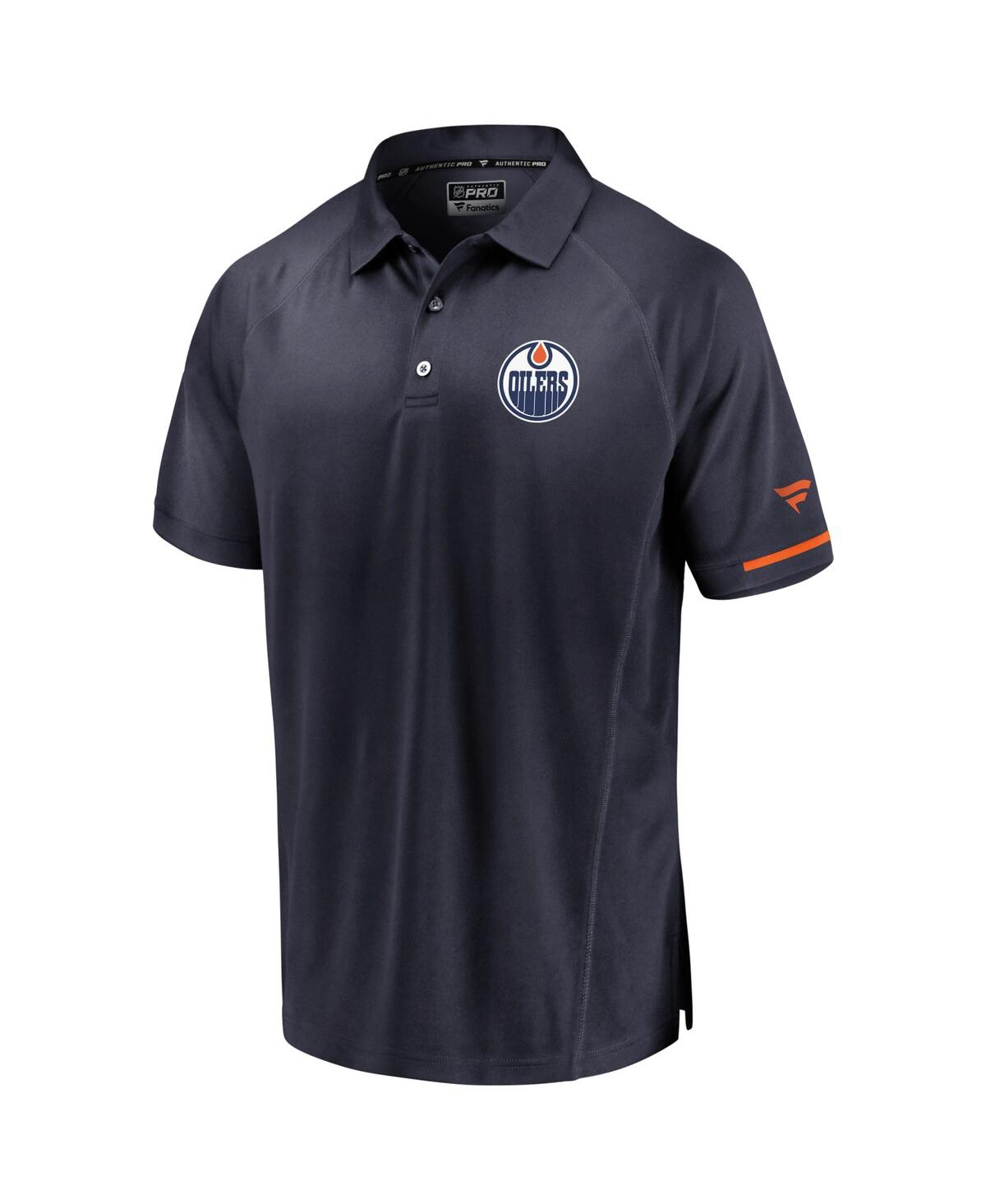 Fanatics Men's Navy Edmonton Oilers Authentic Pro Rink Side Polo Shirt In Navy
