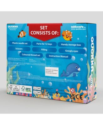 Kids Crafts Ages 4-8 DIY Beginner Needle and Thread Kit - 12 Sewing Kit Basic