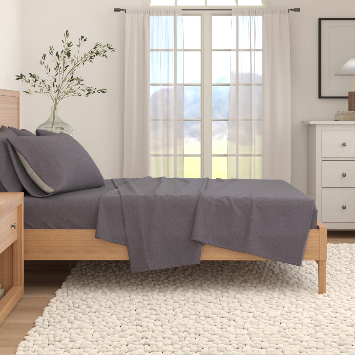 Linery & Co. Cotton Blend Flannel Sheet Set