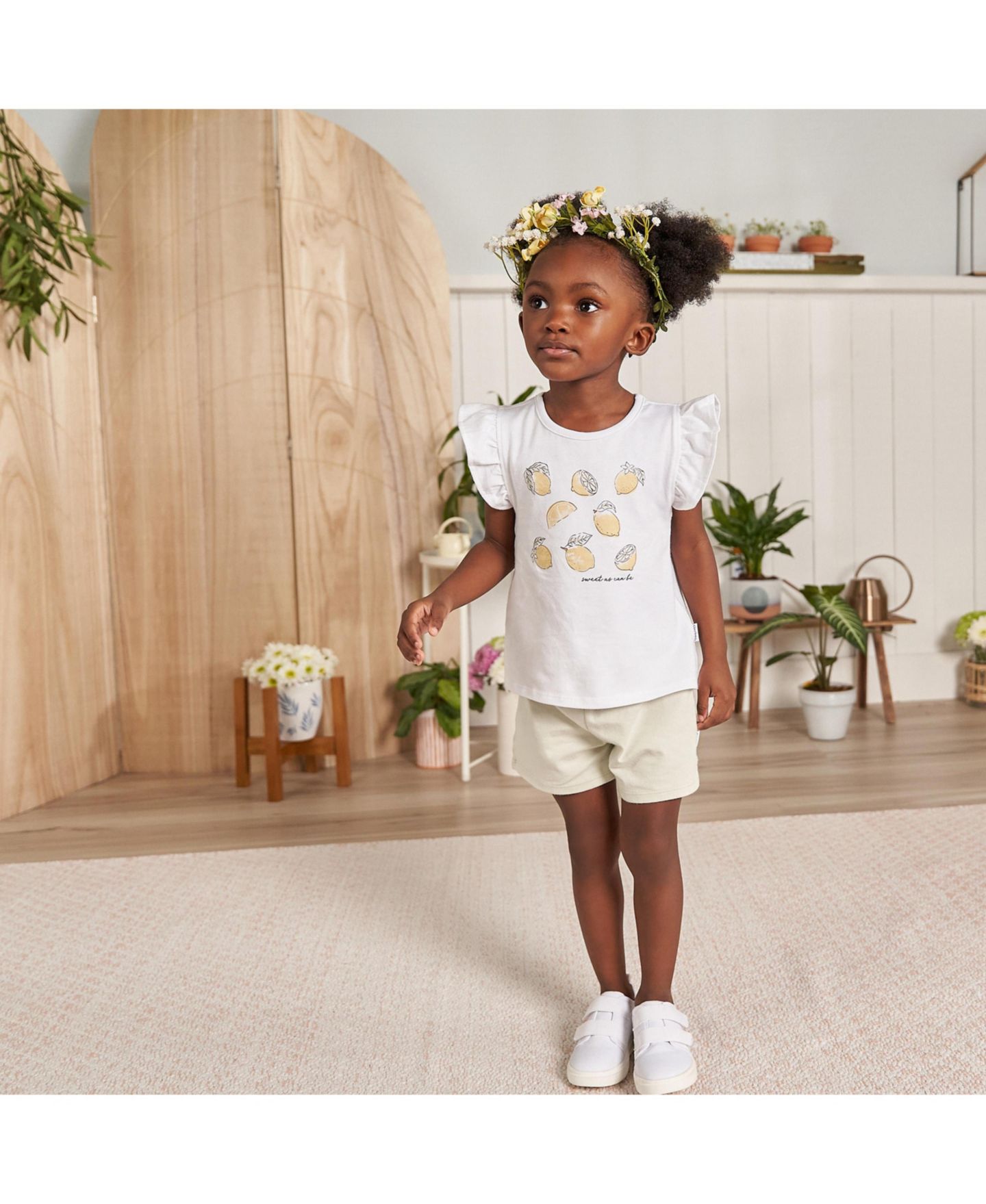 Комплект Gerber Coordinating Shirts and Short Set для девочек-малышей, цвет: Lemons — фото 5