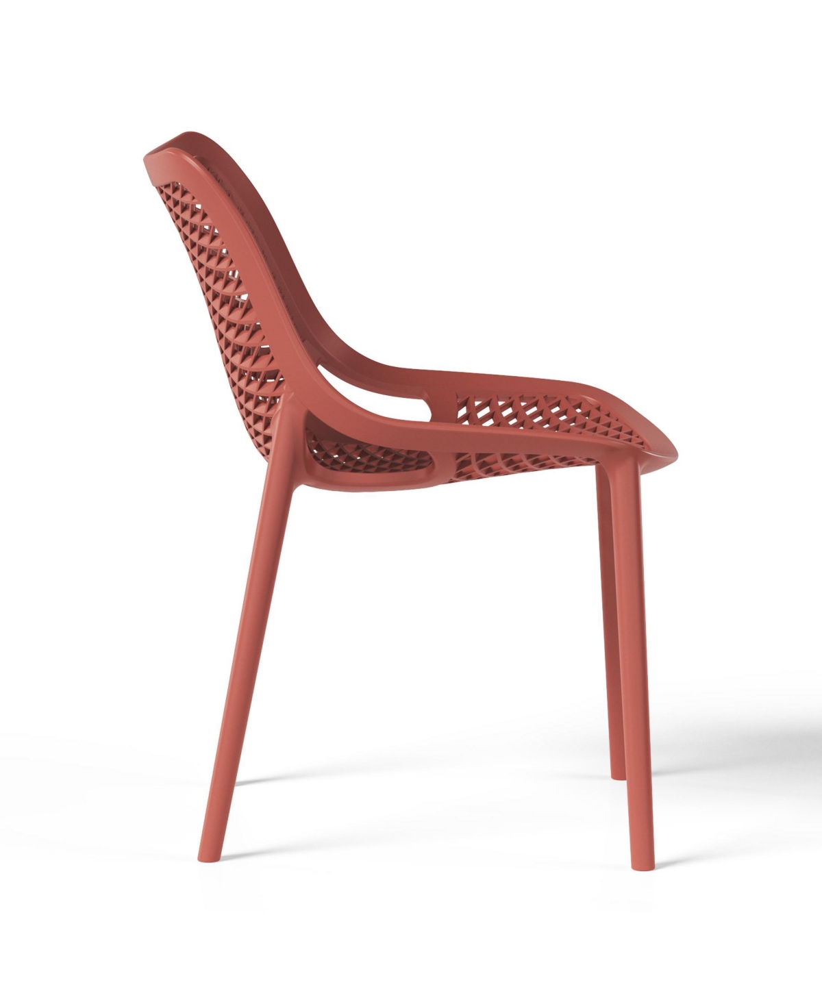 5-Piece Resin Square Patio Dining Table Set with Stackable Chairs