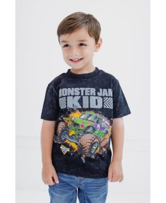 Little Boys Vintage Wash Matching Family T-Shirt to Adult Grave Digger