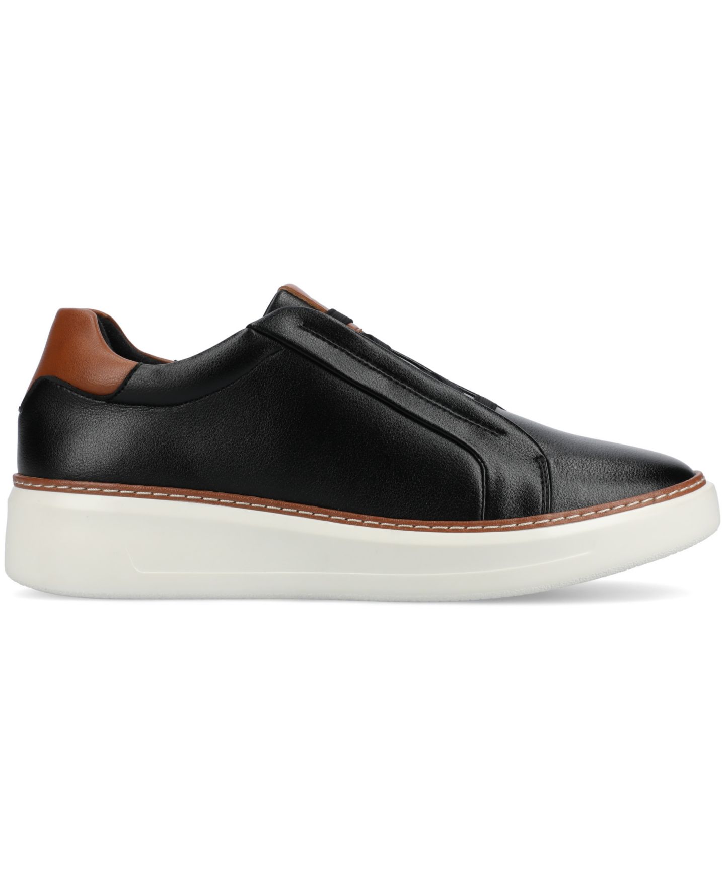 Мужские кроссовки Vance Co. Forbes Comfort Slip On Luxe Low Top Flexible, цвет: Чёрный — фото 2