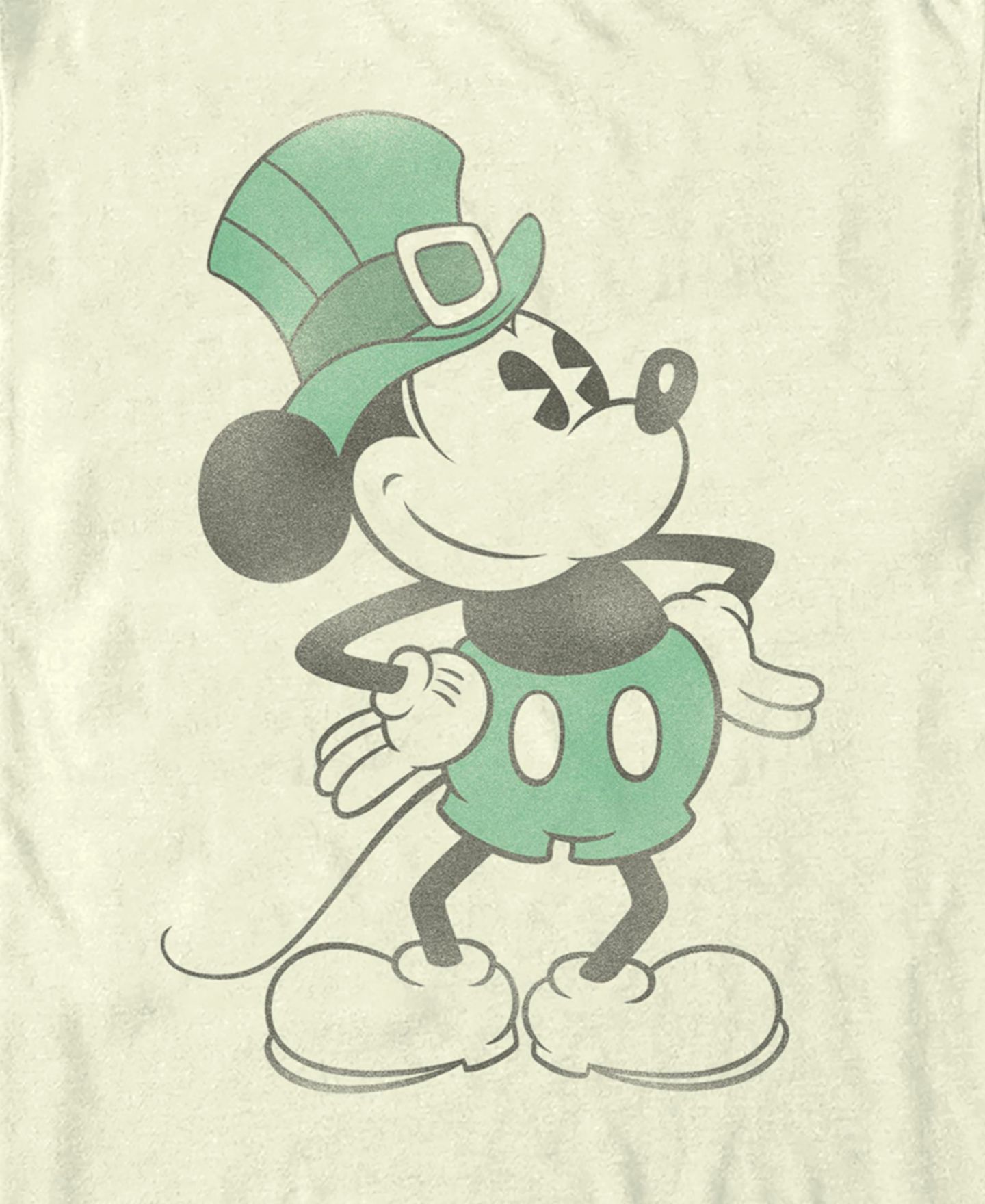 Мужская футболка Mickey Classic Mickey Leprechaun Short Sleeve, цвет: Натуральный — фото 3
