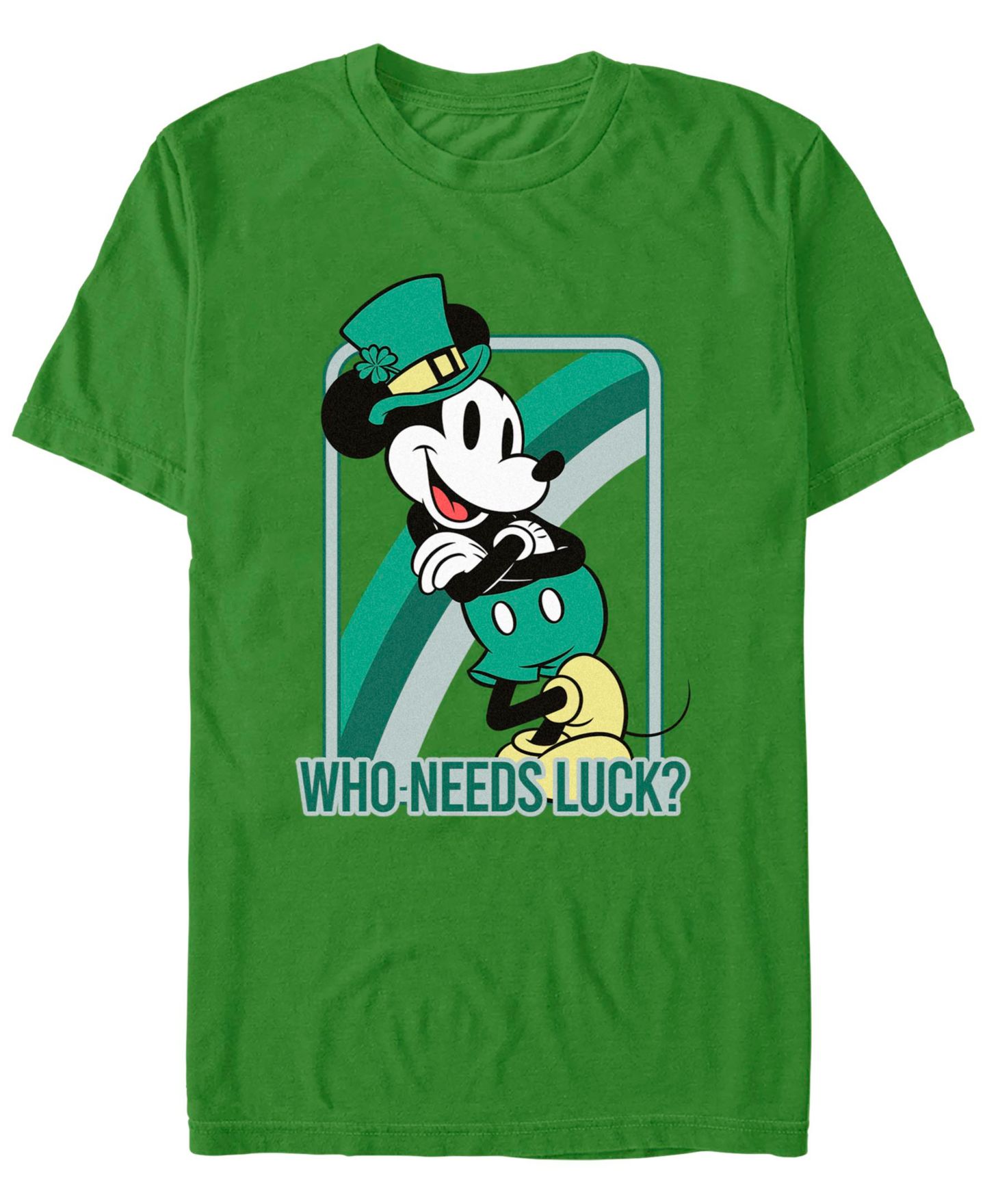 Мужская футболка Mickey Classic Dis Need Luck Short Sleeve, цвет: Kelly — фото 1