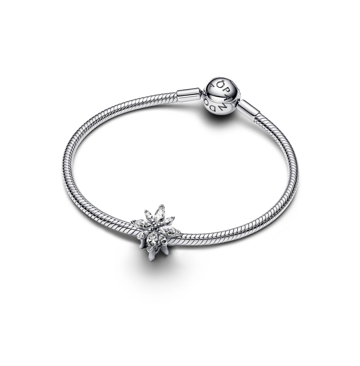 Pandora Sterling Silver Sparkling Star Charms In Sterling Silver