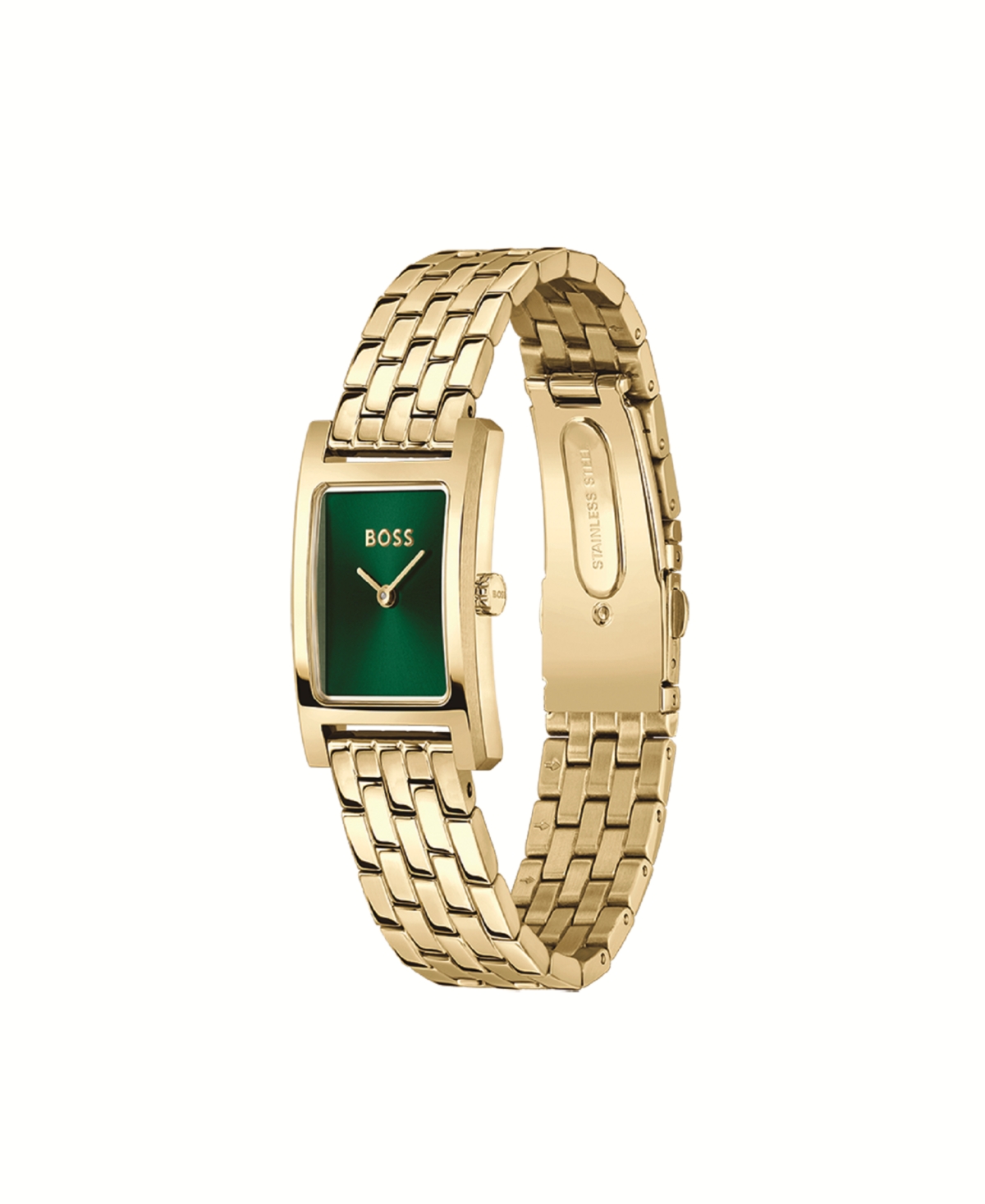 Hugo Boss Women's Lucy Quartz Basic Slim Ionic Plated Thin Gold Steel Watch, 23mm In Gold-tone