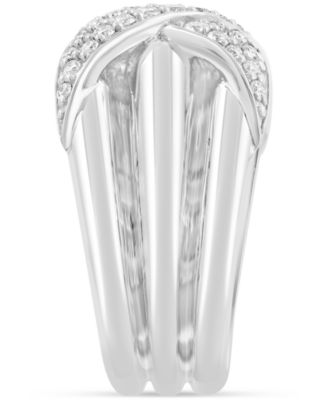 EFFY&reg; Diamond Crossover Statement Ring (5/8 ct. t.w.) in Sterling Silver