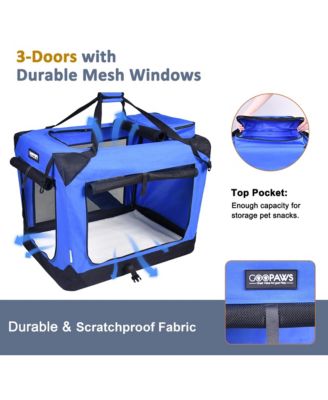 Soft Pet Crate: 30" - Blue