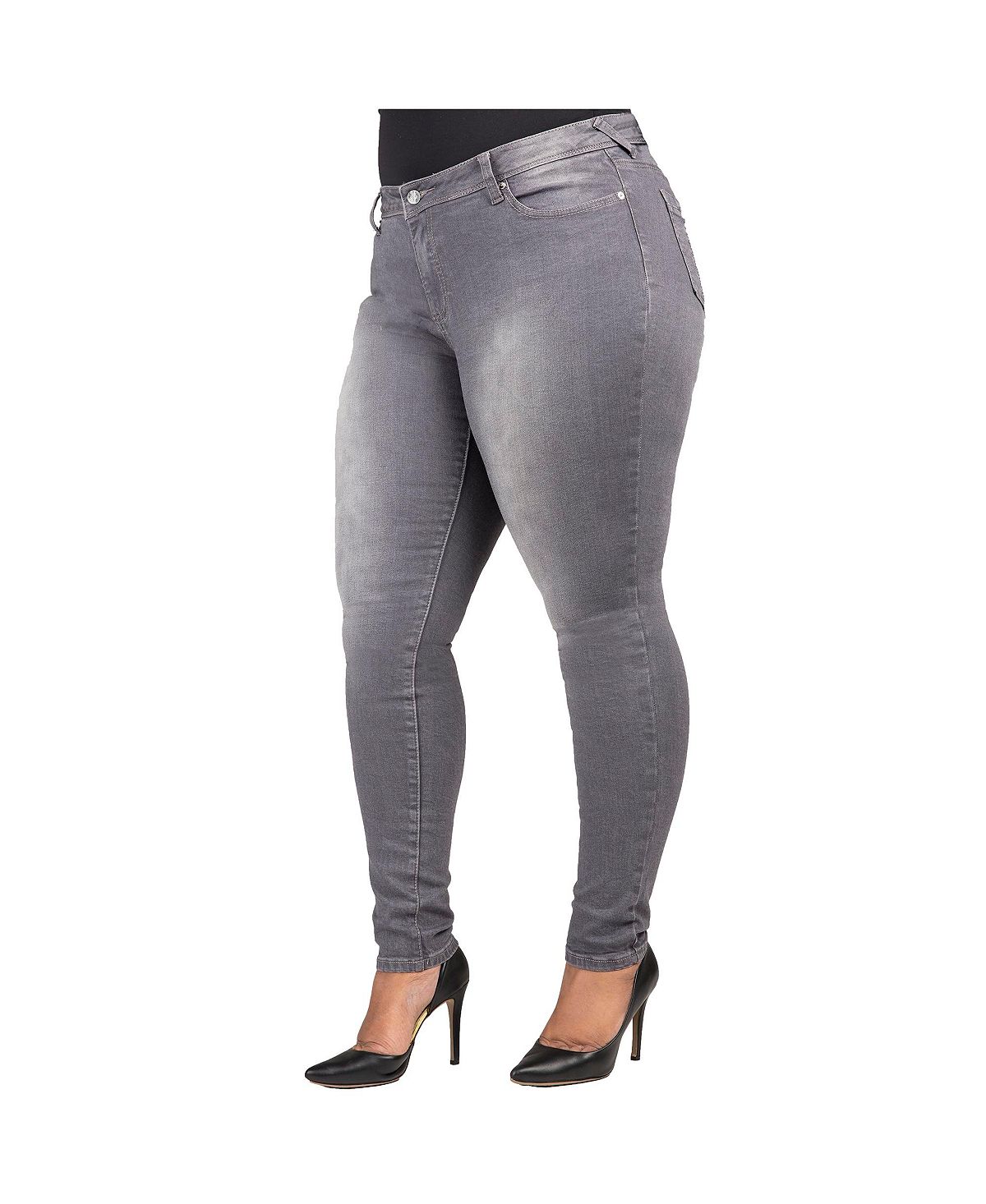 Poetic Justice Plus Size Curvy-Fit Midrise Skinny Jeans view 3 — MAYCSS fashion products
