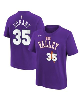 Nike - Big Boys and Girls Kevin Durant Purple Phoenix Suns 2024/25 City Edition Name Number T-Shirt