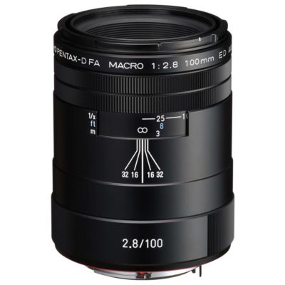 HD Pentax-D FA Macro 100mm f/2.8 ED AW Lens, Black